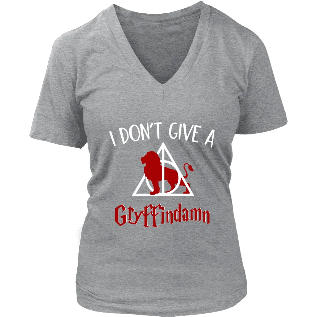 "I Don't Give A Gryffindamn" V-neck Tshirt