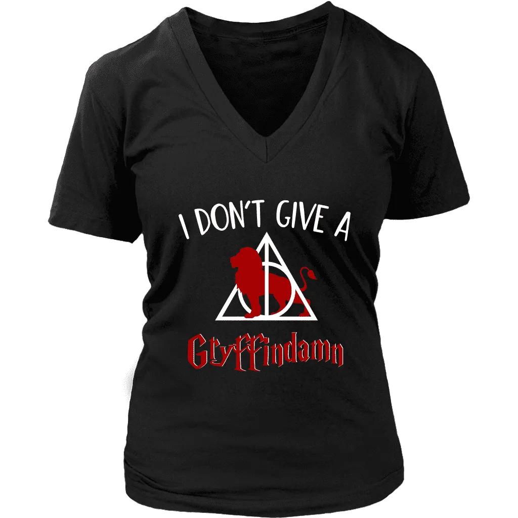 "I Don't Give A Gryffindamn" V-neck Tshirt