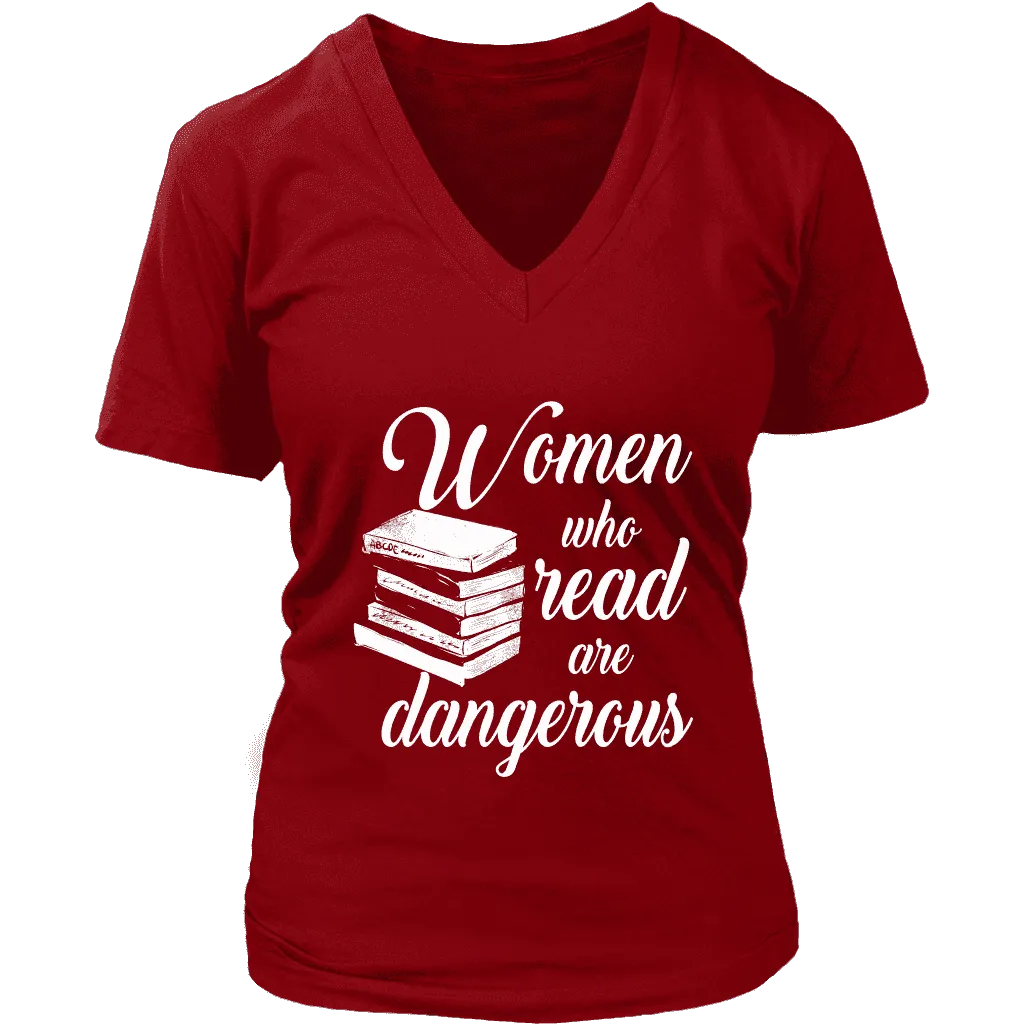 "Women who read" V-neck Tshirt