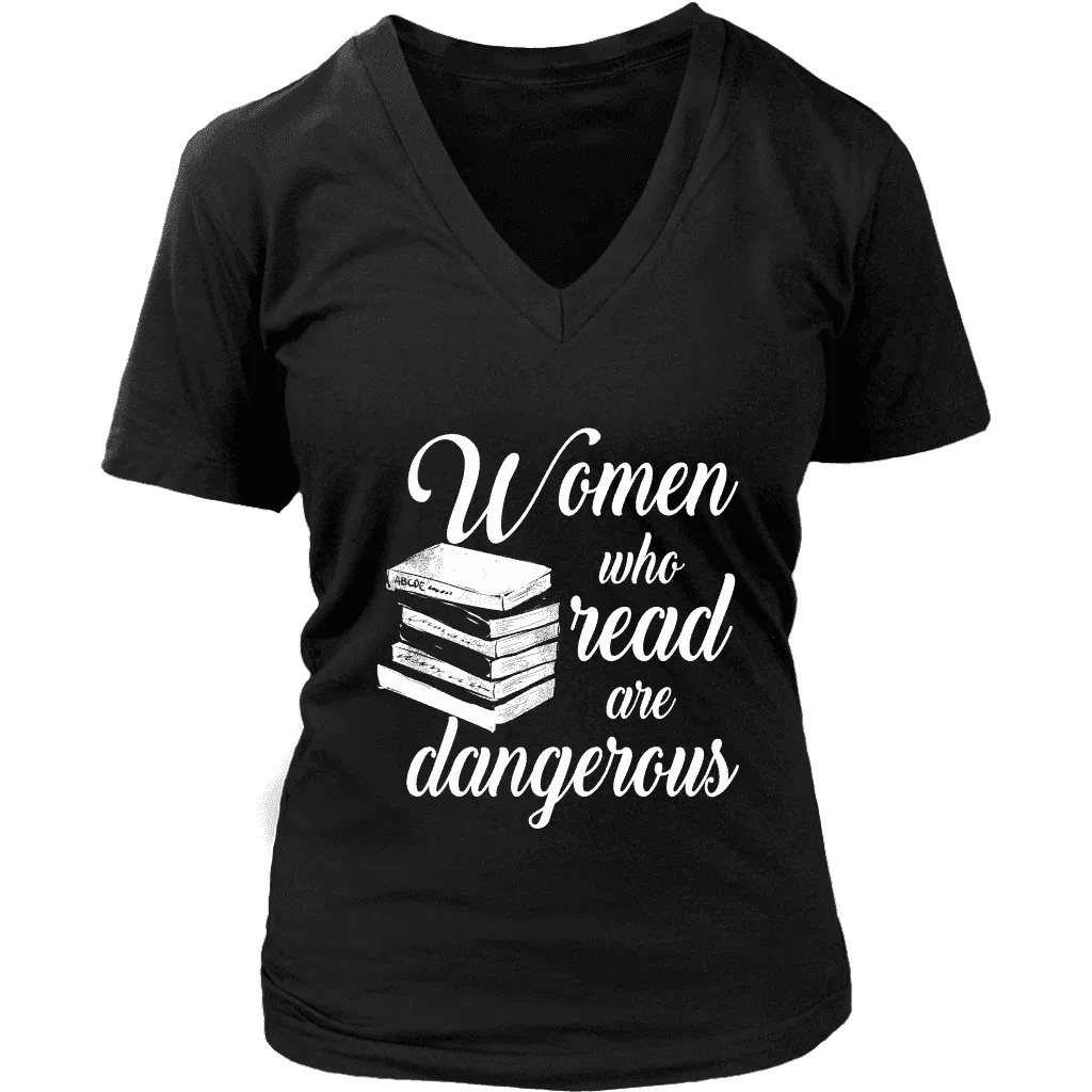 "Women who read" V-neck Tshirt