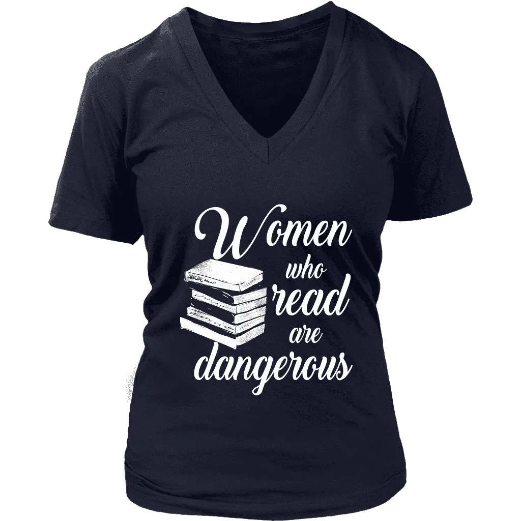 "Women who read" V-neck Tshirt