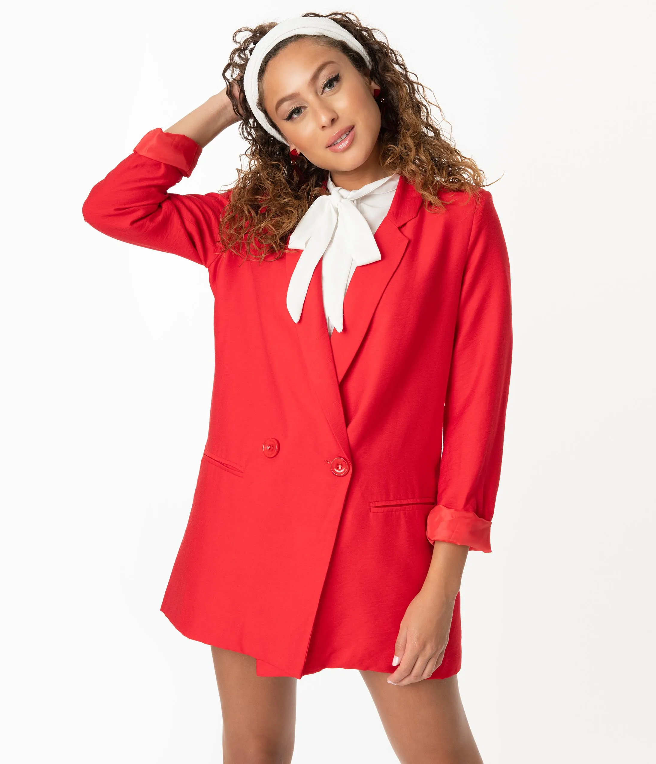 Retro Style Red Sabrina Blazer