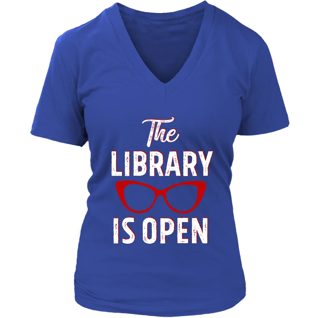 Rupaul"The Library Is Open" V-neck Tshirt