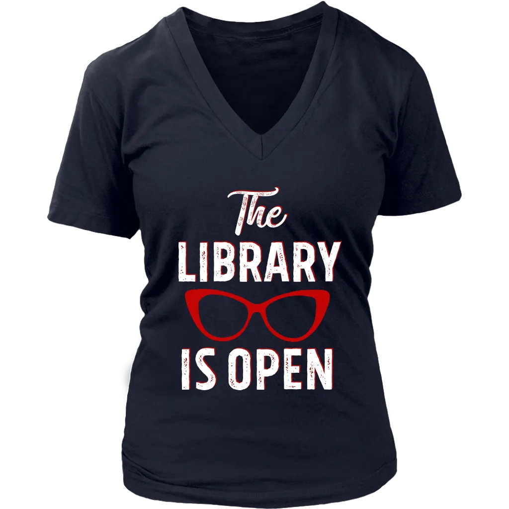 Rupaul"The Library Is Open" V-neck Tshirt