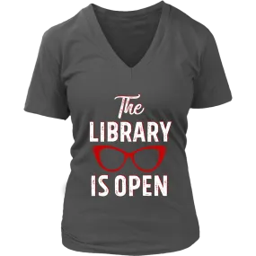 Rupaul"The Library Is Open" V-neck Tshirt