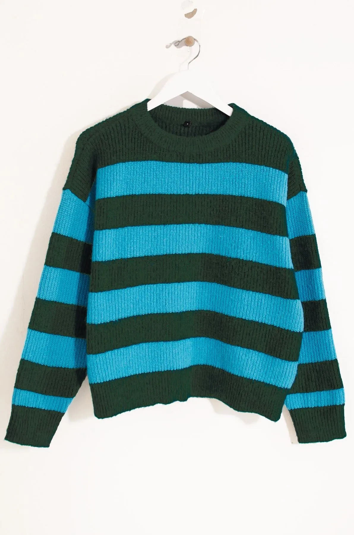 Striped Ribbed Knit Jumper