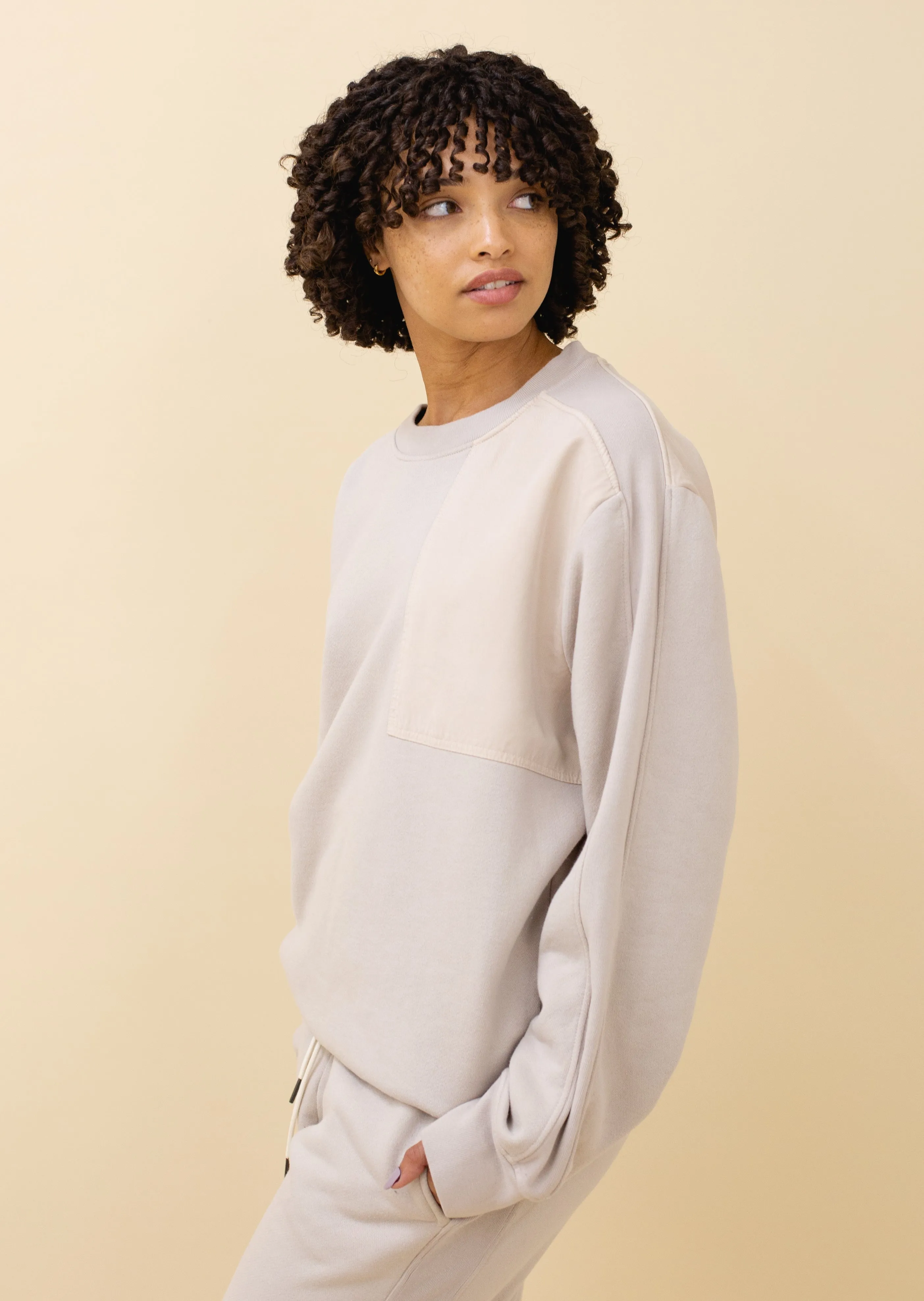 Tencel Patch Crewneck