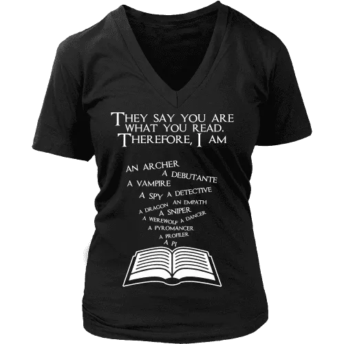 They say you are what you read V-neck