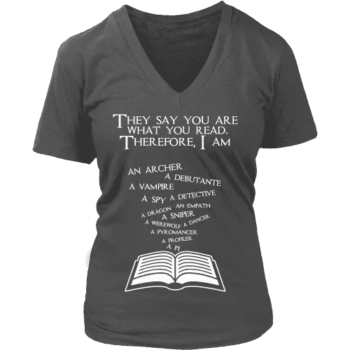 They say you are what you read V-neck