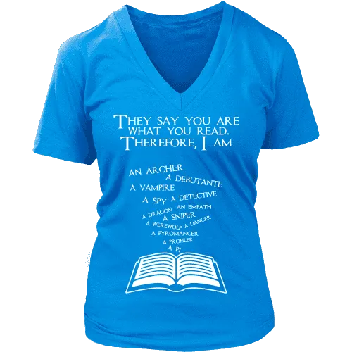 They say you are what you read V-neck