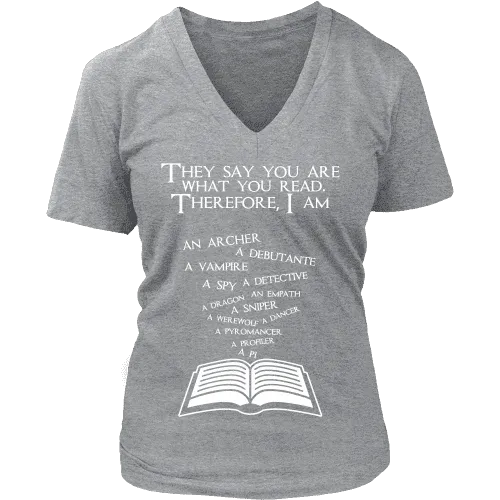 They say you are what you read V-neck