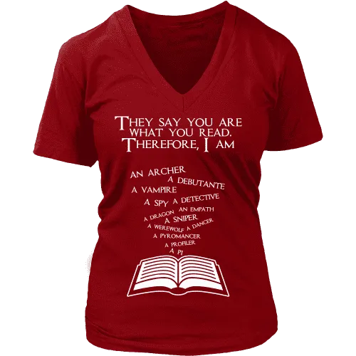 They say you are what you read V-neck