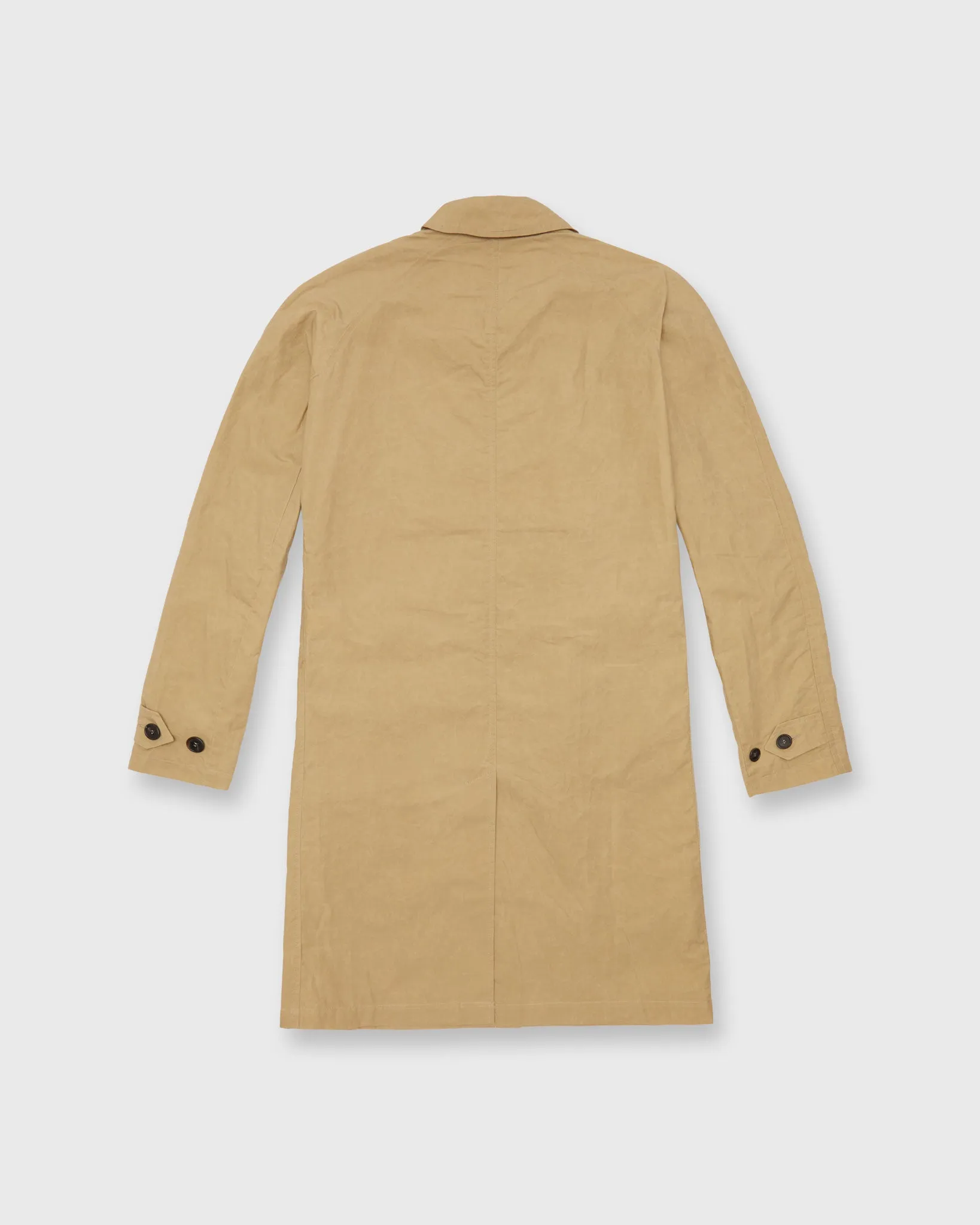 Traveler's Trench in Khaki Dry Waxed Poplin