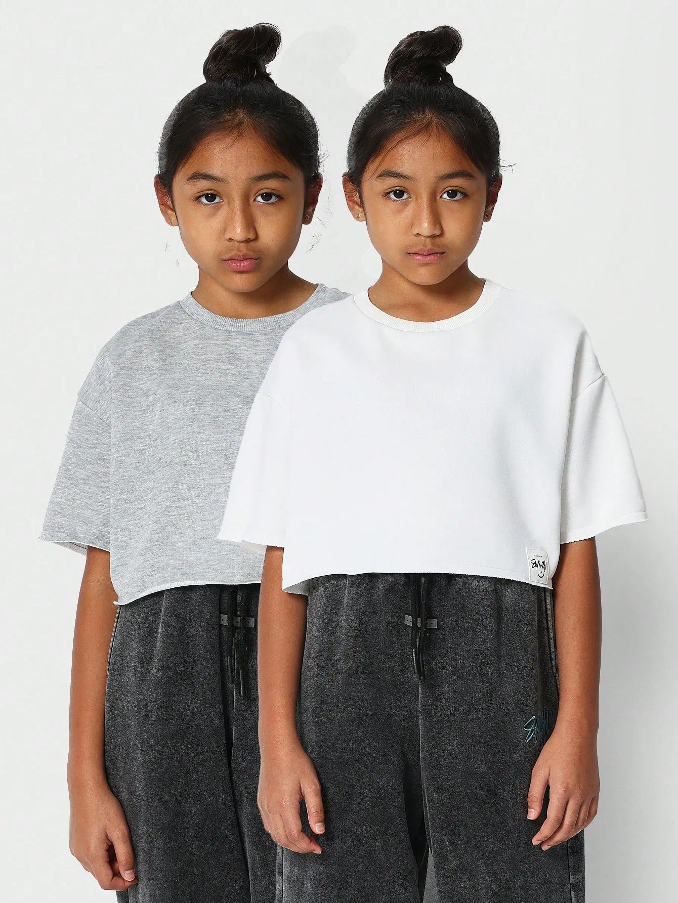 Tween Girls Crop Fit Essential Tees Pack