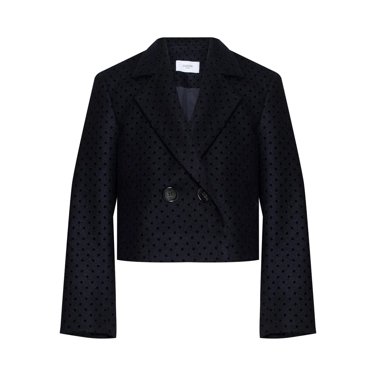 WOOL CROP JACKET ONYX-Dark Blue